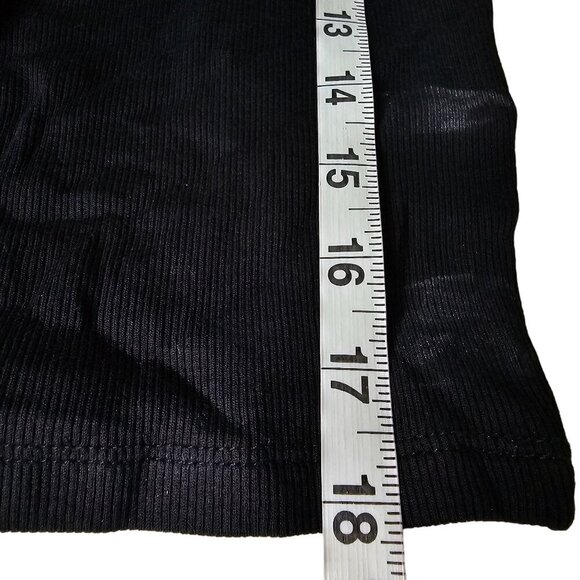Madewell Brightside Rib One-Shoulder Tank Top Slim Fit True Black Women Size XXS - Picture 11 of 15